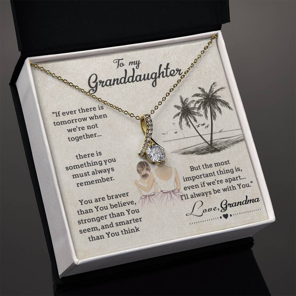 To My Granddaughter, Gift for Granddaughter from Grandma, Granddaughter Necklace