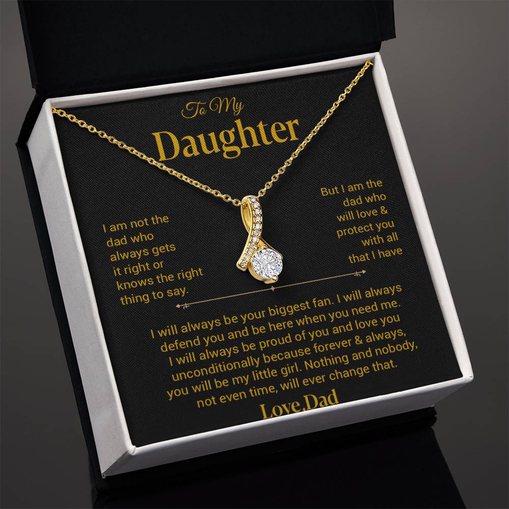 To My Daughter Necklace, Gift for Daughter from Dad, Father Daughter Necklace 21_11_Gold