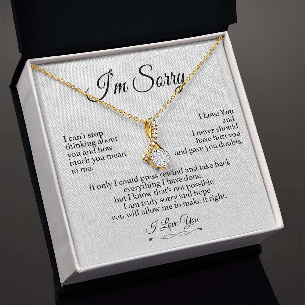 I'm Sorry Necklace, Apology Gift For Her, Forgiveness Gift, I'm Sorry Gift