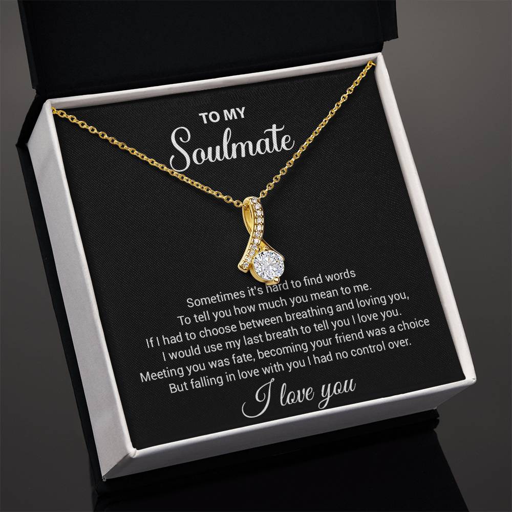 To My Soulmate Necklace, Valentine Gift For Her, Gift For Soulmate, Gift For Her