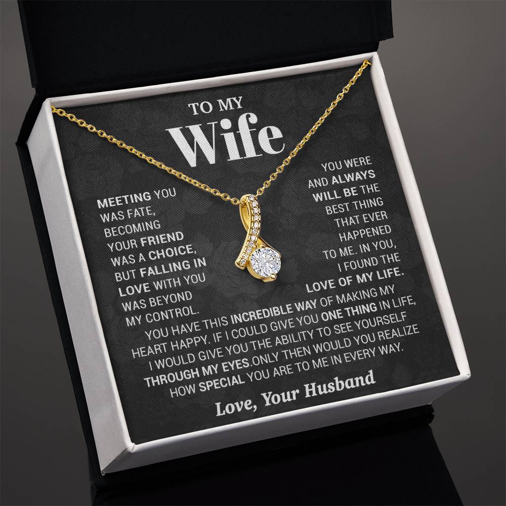 To My Wife Necklace, Meeting You Was Fate Love, Your Husband, Best Necklace