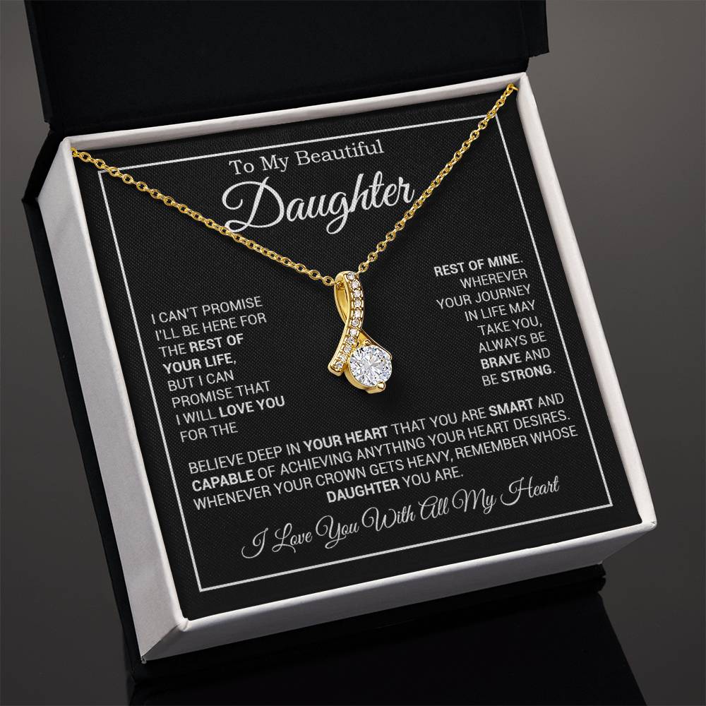 To My Daughter Necklace, Gift for Daughter from Dad And Mom Daughter