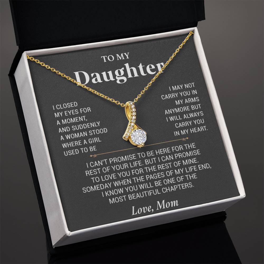 To My Daughter Necklace, Gift For Daughter From Mom, Daughter Mother Necklace99