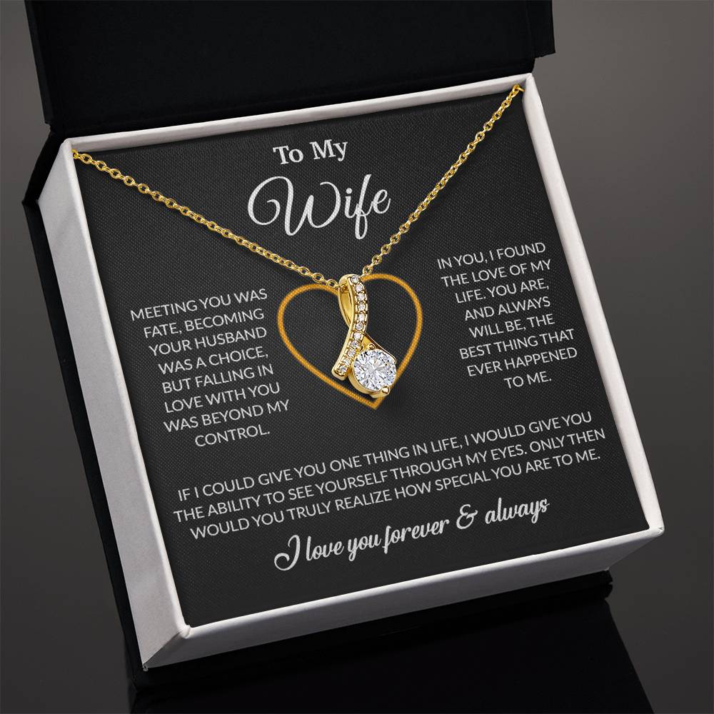 To My Wife Necklace, Gift For Wife, Anniversary Gift For Wife, Necklace For Wife 25_2_Black