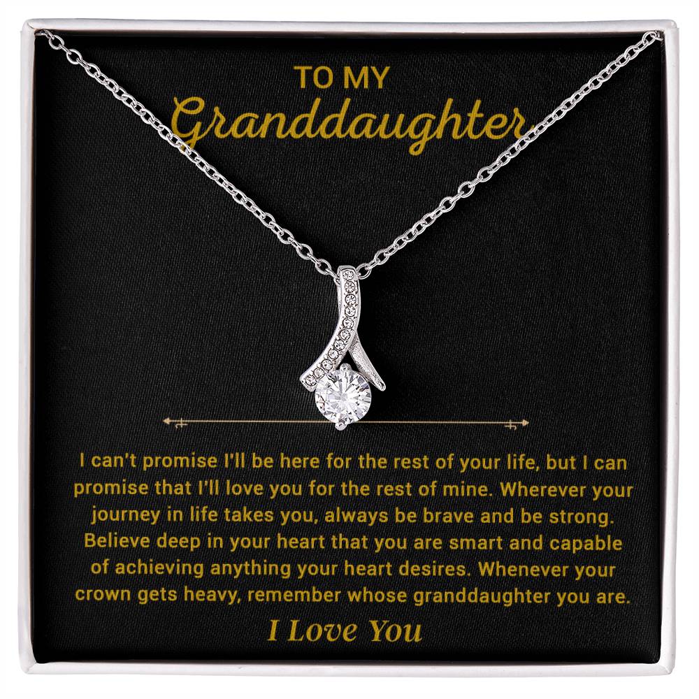 To My Granddaughter Necklace, Granddaughter Gift from Grandpa, Christmas Gift