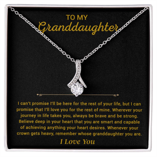 To My Granddaughter Necklace, Granddaughter Gift from Grandpa, Christmas Gift