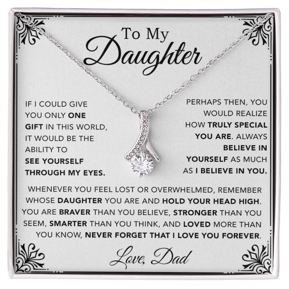To My Daughter Necklace, Gift for Daughter from Dad, Father Daughter Necklace 1_12