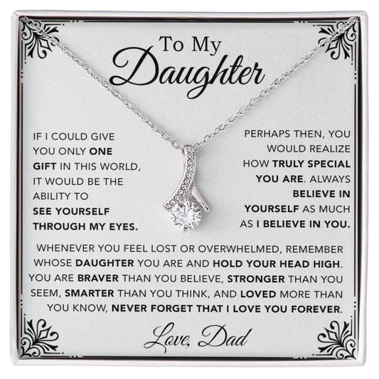 To My Daughter Necklace, Gift for Daughter from Dad, Father Daughter Necklace 1_12