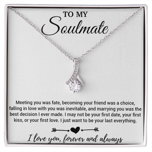 To My Soulmate Necklace, Soulmate Gift, Soulmate Jewelry Anniversary