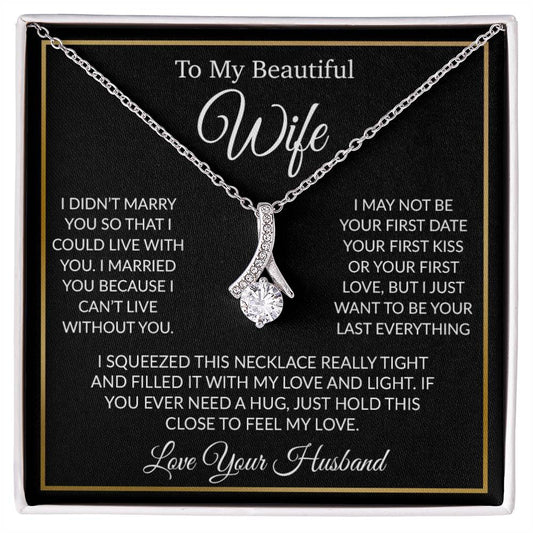 To My Wife Necklace, Gift For Her, Gift For Wife, Wife Jewelry, Christmas Gift