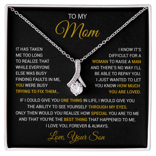 To My Mom Necklace, Mama, Gift From Son For Birthday, Mother 's Day Gift