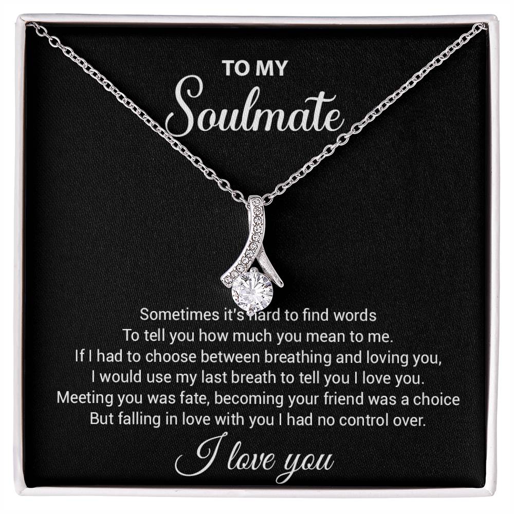 To My Soulmate Necklace, Valentine Gift For Her, Gift For Soulmate, Gift For Her