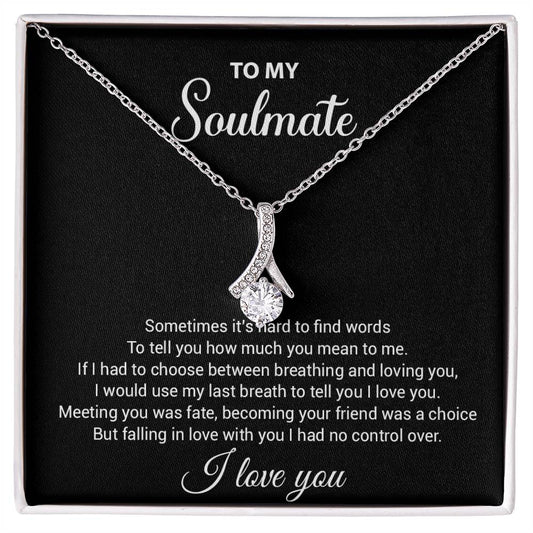 To My Soulmate Necklace, Valentine Gift For Her, Gift For Soulmate, Gift For Her