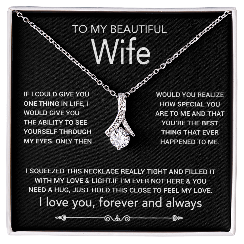 To My Wife Necklace, Christmas Gifts For Women, Anniversary Gift For Wife 8_10_Black