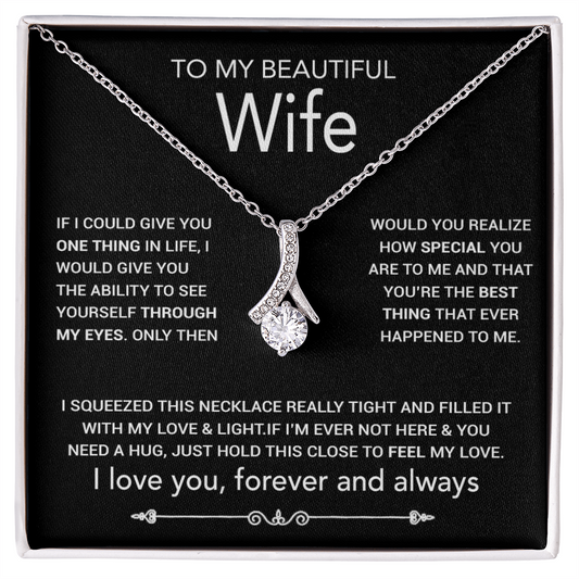 To My Wife Necklace, Christmas Gifts For Women, Anniversary Gift For Wife 8_10_Black