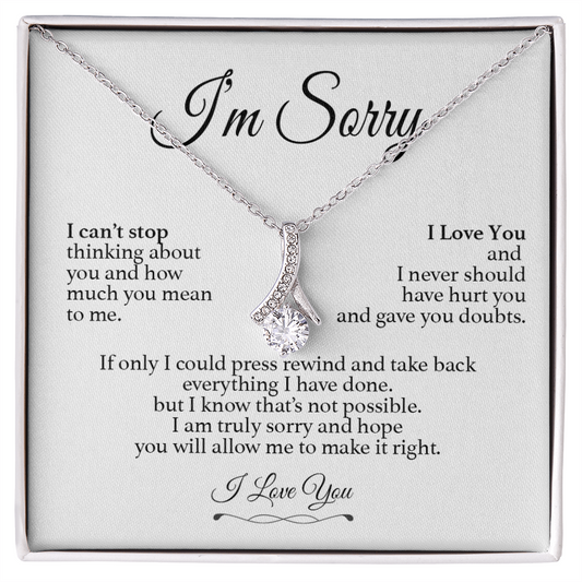 I'm Sorry Necklace, Apology Gift For Her, Forgiveness Gift, I'm Sorry Gift