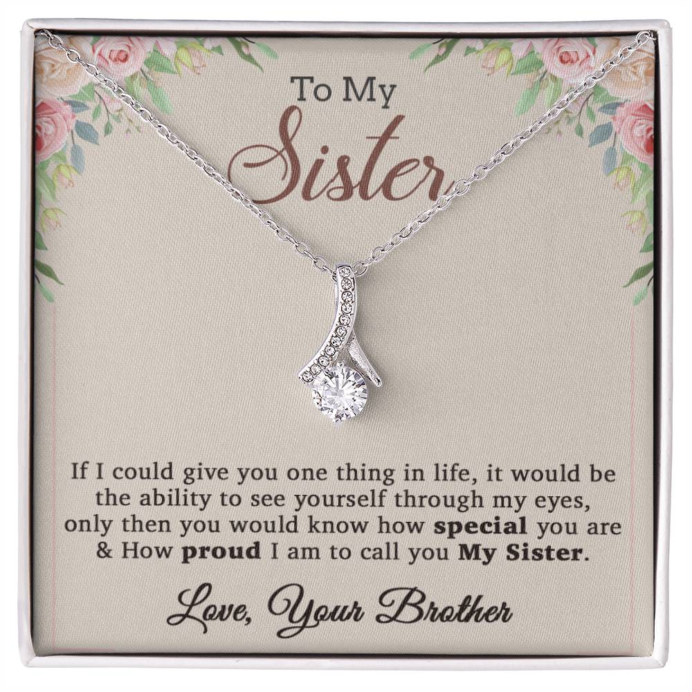 To My Sister Necklace, Brother to Sister, Birthday gift For Sister from Brother 7_12