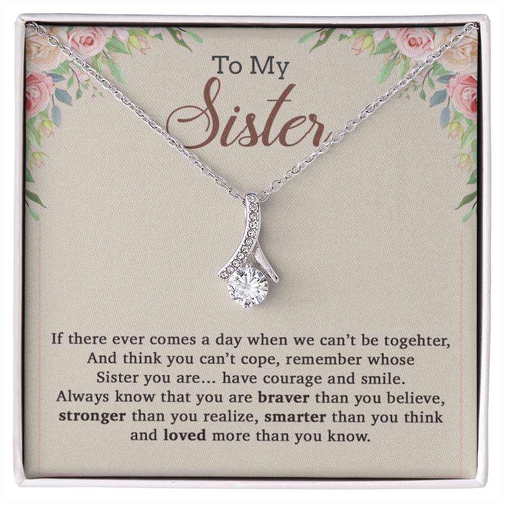 To My Sister Necklace, Brother to Sister, Birthday gift For Sister from Brother