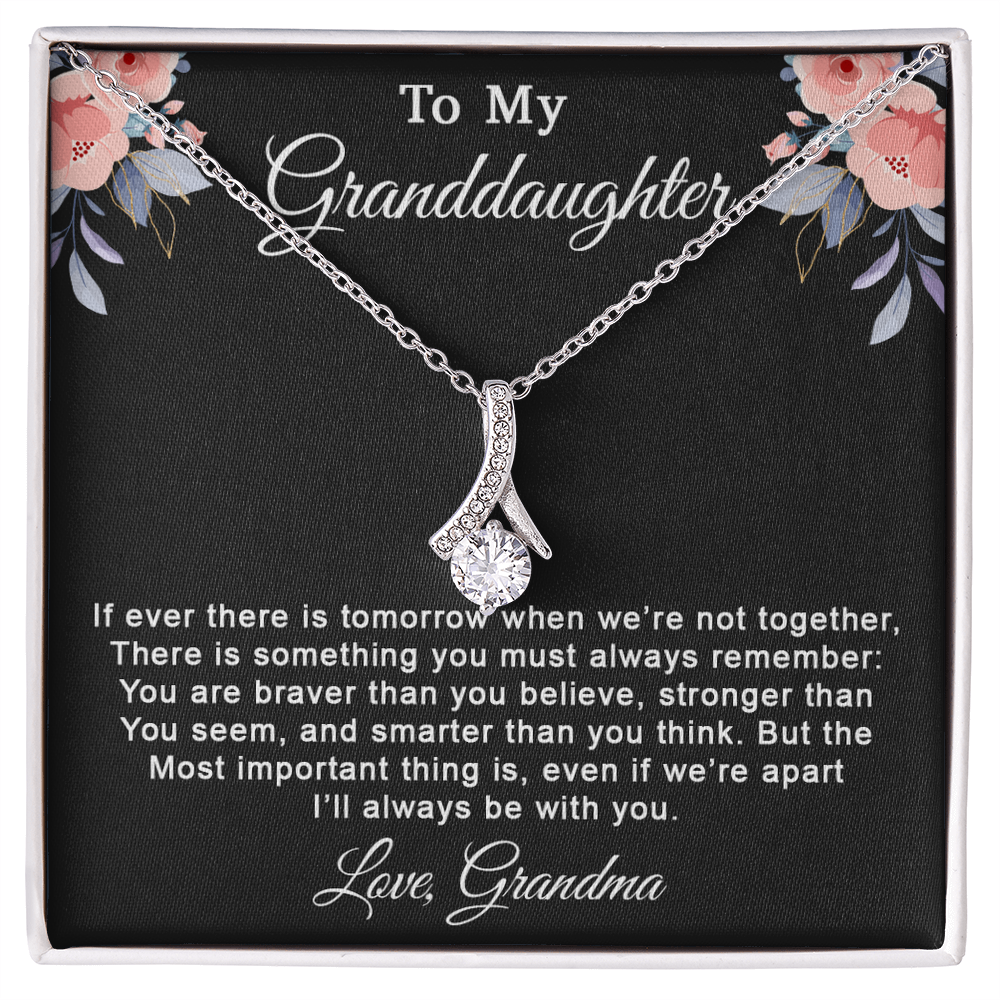 To My Granddaughter Necklace, Granddaughter Gifts From Grandma and Grandpa