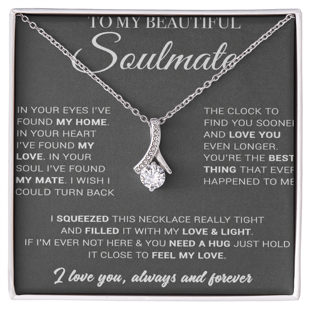 To My Soulmate Necklace, Gift For Wife Girlfriend From Husband, Valentines Day