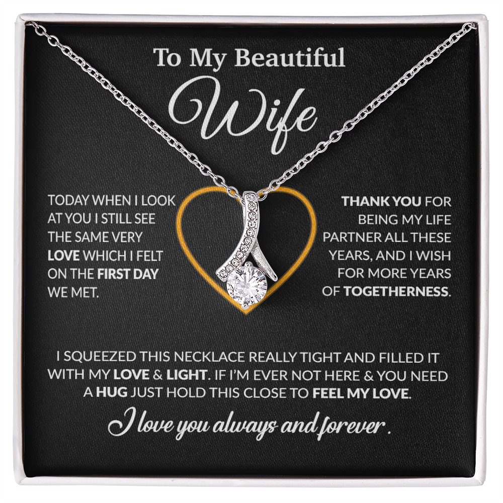 To My Wife Necklace, Christmas Gifts For Women, Anniversary Gift For Wife 9_12_Black