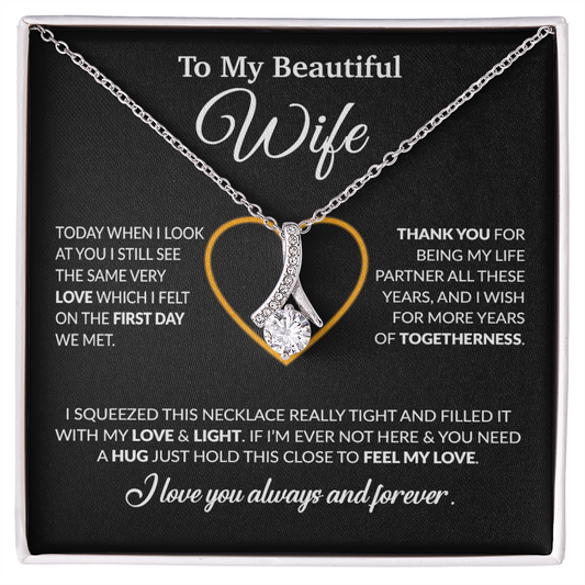 To My Wife Necklace, Christmas Gifts For Women, Anniversary Gift For Wife 9_12_Black