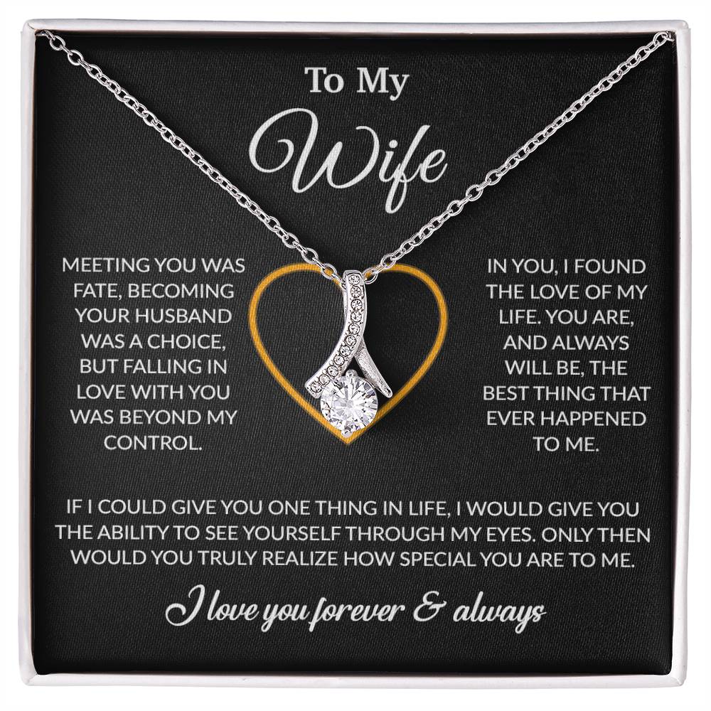To My Wife Necklace, Gift For Wife, Anniversary Gift For Wife, Necklace For Wife 25_2_Black