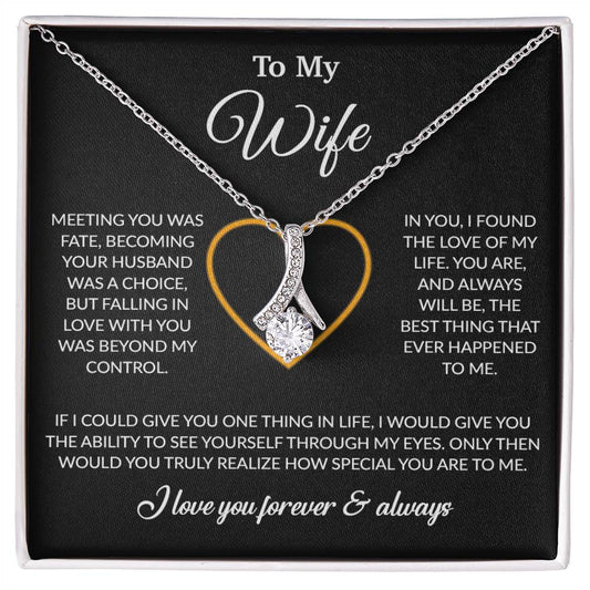 To My Wife Necklace, Gift For Wife, Anniversary Gift For Wife, Necklace For Wife 25_2_Black