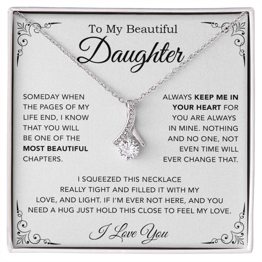 To My Daughter Necklace, Gift from Mother Father Daughter, Christmas Gift