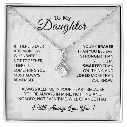 To My Daughter Necklace, Pendant Gift from Dad, Daughter Birthday Christmas Gift