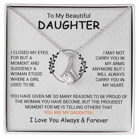 To My Daughter Necklace, Daughter Father Necklace, Daughter Gift From Dad, Mom 6_12
