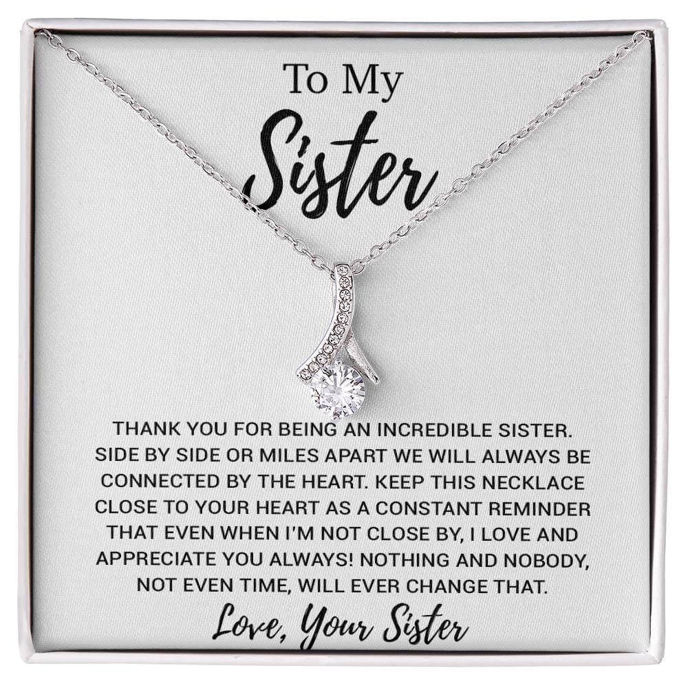 To My Sister Necklace, Brother to Sister, Birthday gift For Sister from Brother