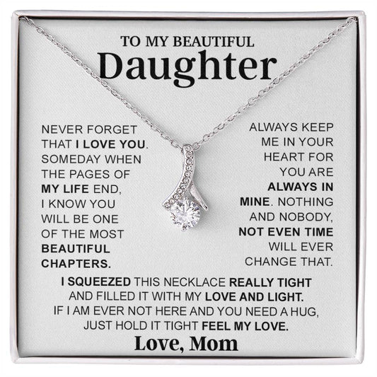 To My Daughter Necklace, Gift From Mom For Daughter, Gift Birthday, Christmas