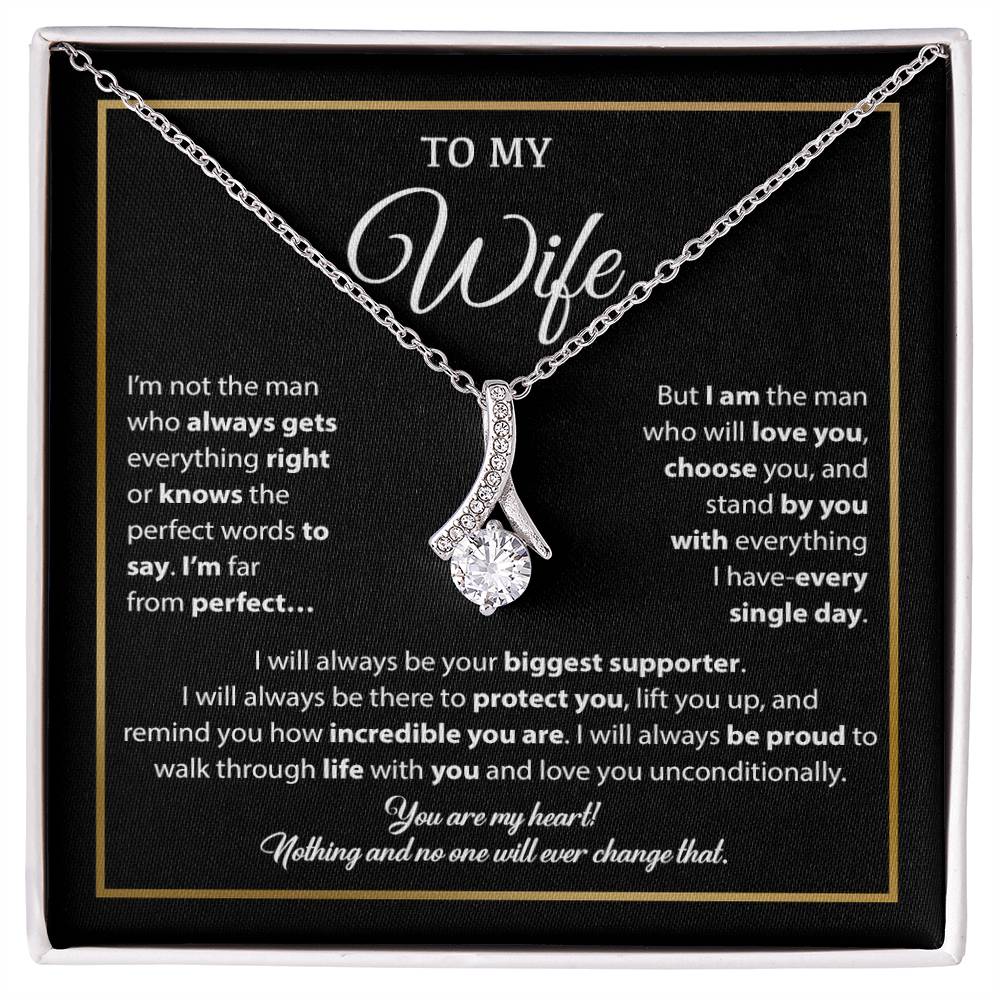 To My Wife Necklace, Gift For Wife, Anniversary Gift For Wife, Necklace For Wife 5_1_Black