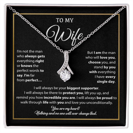 To My Wife Necklace, Gift For Wife, Anniversary Gift For Wife, Necklace For Wife 5_1_Black