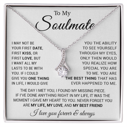 To My Soulmate Necklace,Birthday Gift for Girlfriend, Necklace for Wife, Gift for Future Wife's