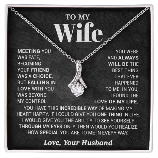 To My Wife Necklace, Meeting You Was Fate Love, Your Husband, Best Necklace