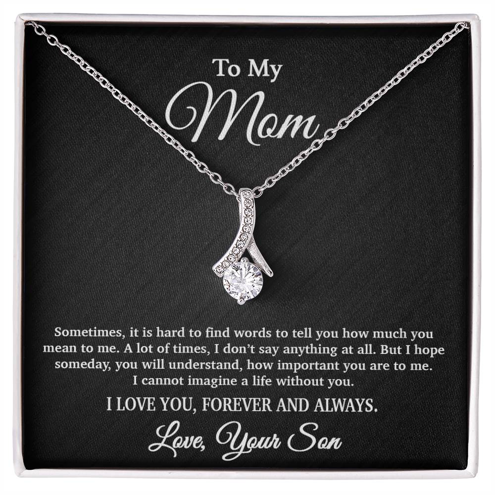 To My Mom Necklace, Gift From Son For Birthday, Mother's Day Gift