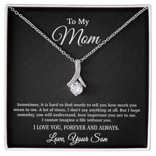 To My Mom Necklace, Gift From Son For Birthday, Mother's Day Gift