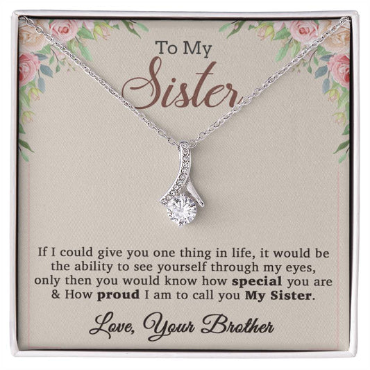 To My Sister Necklace, Brother to Sister, Birthday gift For Sister from Brother 7_12