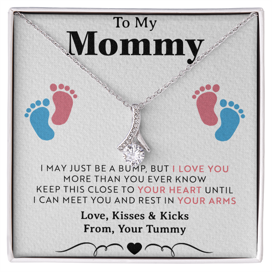 To My Mommy Gift Necklace, Trendy, Gift for New Mom in Hospital, Pregnancy Gift