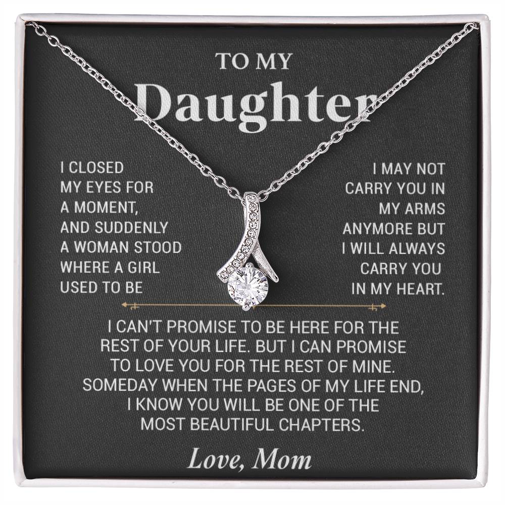 To My Daughter Necklace, Gift For Daughter From Mom, Daughter Mother Necklace99