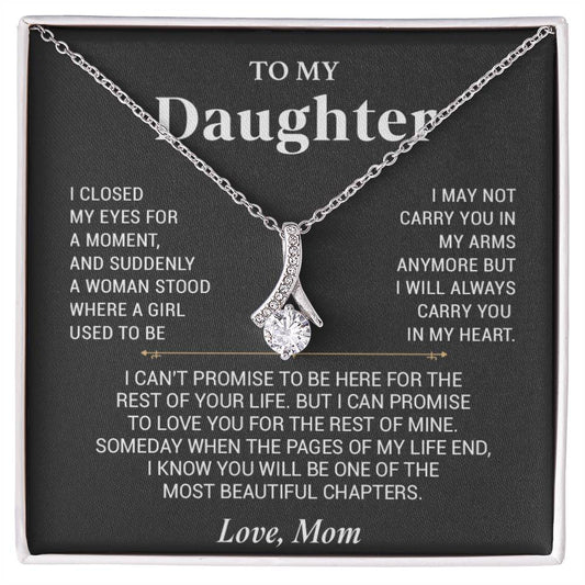 To My Daughter Necklace, Gift For Daughter From Mom, Daughter Mother Necklace99