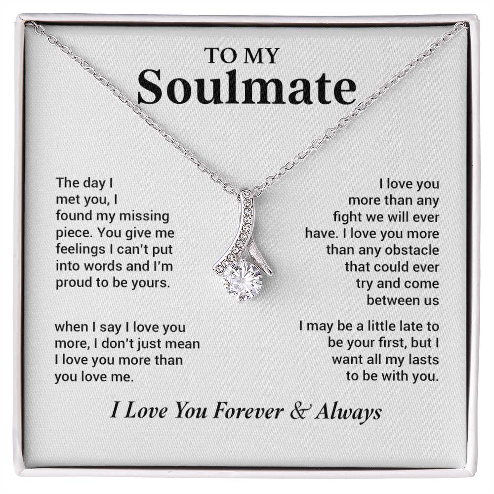 To My Soulmate Necklace, Gift for Wife, Girlfriend, Anniversary Gift, Christmas