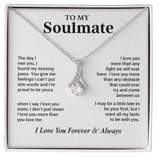 To My Soulmate Necklace, Gift for Wife, Girlfriend, Anniversary Gift, Christmas