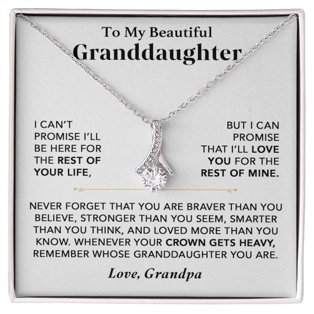 To My Granddaughter Necklace, Granddaughter Gift from Grandma, Gift from Grandpa
