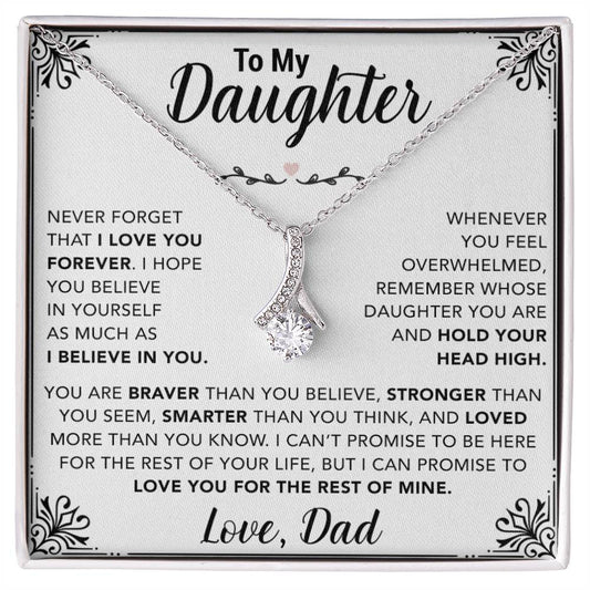 To My Daughter Necklace, Gift for Daughter from Dad, Father Daughter Necklace 30_11