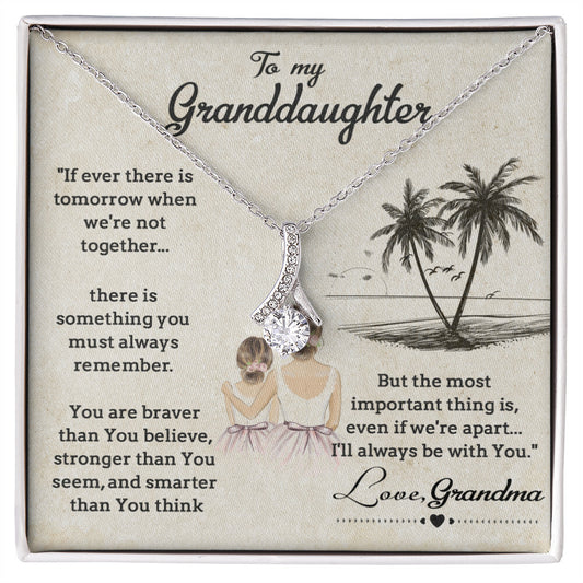 To My Granddaughter, Gift for Granddaughter from Grandma, Granddaughter Necklace
