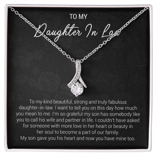 To My Daughter-In-Law Necklace, Gift For Daughter In Law, Daughter In Law Gift