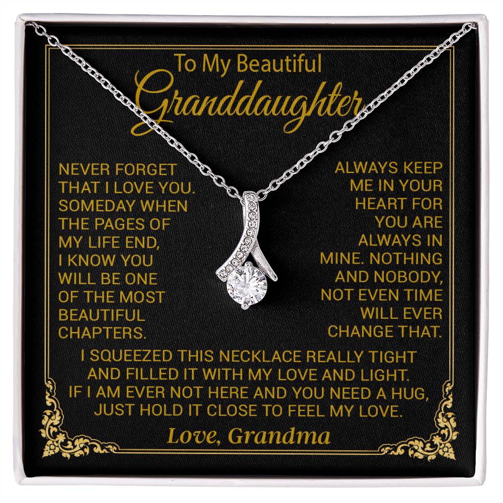 To My Granddaughter Necklace, Granddaughter Gift from Grandma, Christmas Gift